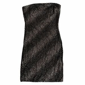 Y2K Strapless Glitter Mini Dress Size Small